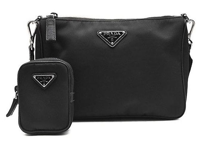Prada Borsa a tracolla in tessuto Re-Nylon Nero
