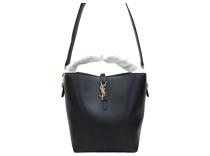 Saint Laurent Borsa a secchiello LE in pelle nera Nero