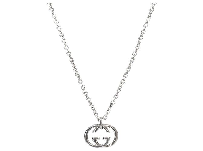 Gucci Interlocking Silberhalskette 