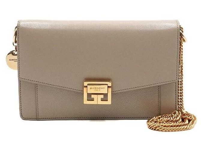 Givenchy Borsa a tracolla e crossbody in pelle beige con catena Marrone