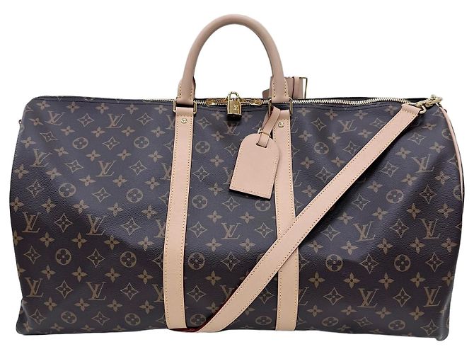 Louis Vuitton Borsa a tracolla Monogram Keepall Boston Nera Nero