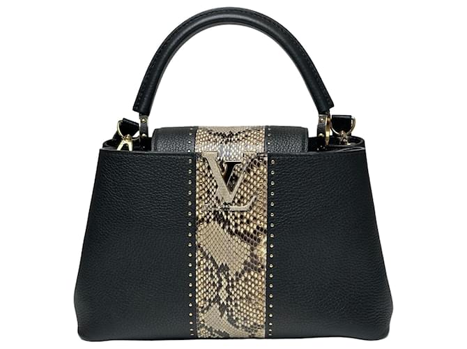 Louis Vuitton Capucines MM Python Black 
