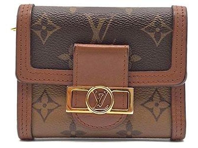 Louis Vuitton Monogram Dolphin Compact Wallet Brown