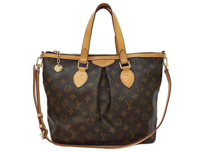 Louis Vuitton Bolsa de Ombro Palermo PM em Canvas Monogram Marrom