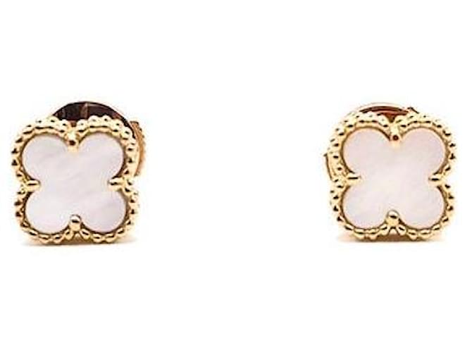 Van Cleef & Arpels Brincos Sweet Alhambra Amarelo 