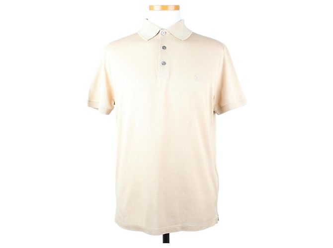 Louis Vuitton Klassisches Baumwoll-Poloshirt Beige Braun