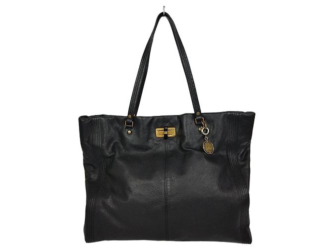 Lanvin Borsa shopper in pelle nera Nero