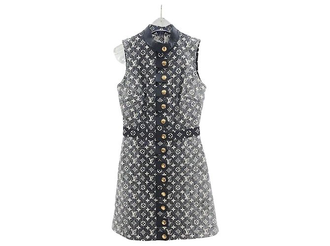Louis Vuitton Monogram Denim Button Tab Dress Multiple colors