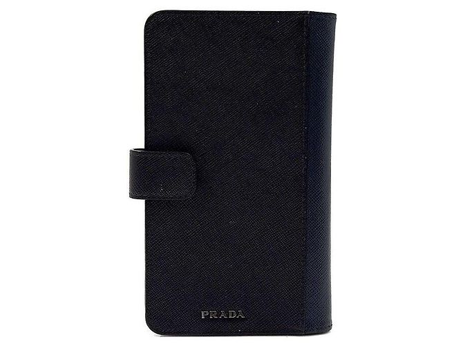 Prada Saffiano Long Wallet Black