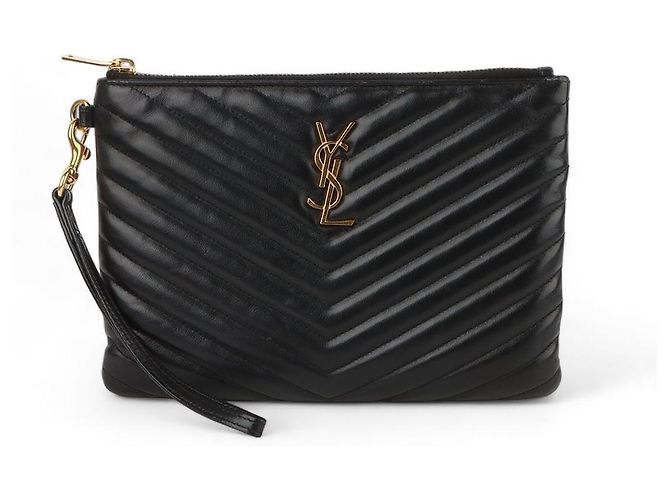Saint Laurent Pochette Matelassé Small Doré