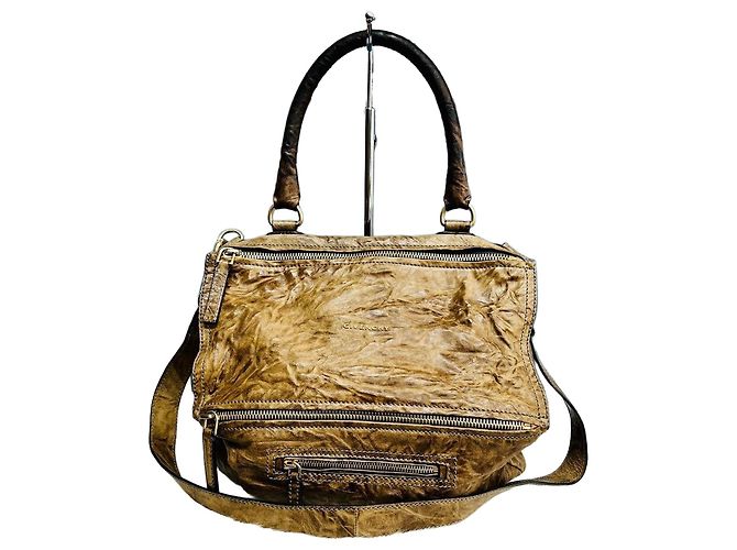 Givenchy Bolsa Tote Pandora Medium com efeito amassado, bolsa de ombro Marrom