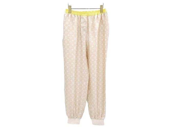 Louis Vuitton Pantalones Jogger de Seda Monogram LV Multicolor
