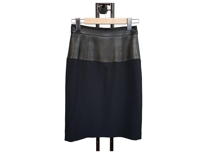 Burberry Leather Skirt
