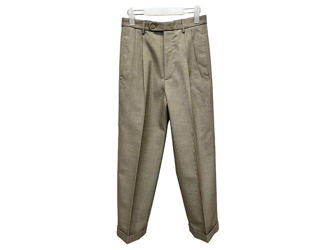 Gucci Pantalones anchos de algodón Dorado