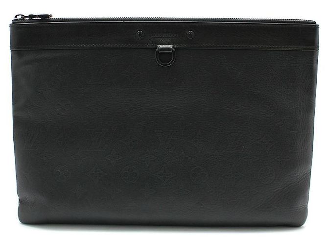Louis Vuitton Pochette Monogram Shadow Apollo Discovery Clutch Schwarz