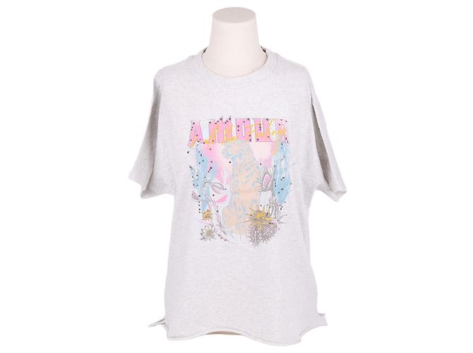 Zadig & Voltaire Camiseta cinza com estampa de guepardo para mulher Marrom