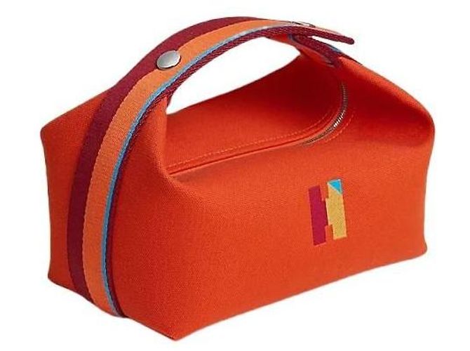 Hermès Caixa Bride-a-Brac Pavillon, Small Model Orangé Pr Vermelho