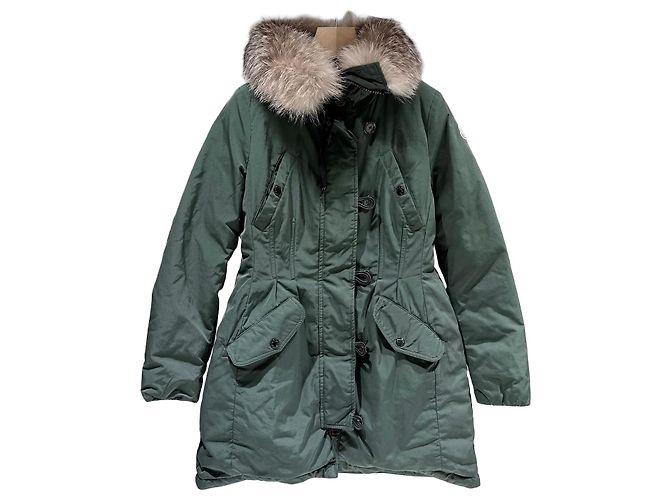 Moncler Women's Khaki Down Jacket Brown
