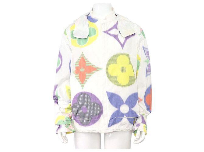 Louis Vuitton Monogram Multicolor Windbreaker Men's Jacket White