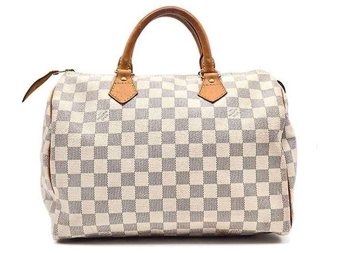 Louis Vuitton Speedy Blau Leder