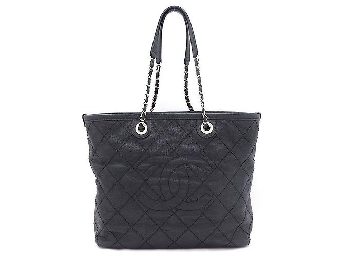 Chanel Borsa Shopper Caviar e Borsa a Spalla Nero
