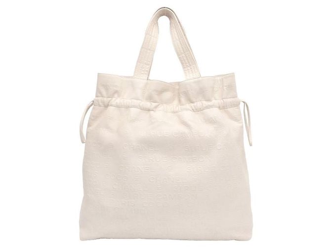 Chanel Borsa Tote Cream Coco Gabin Bianco