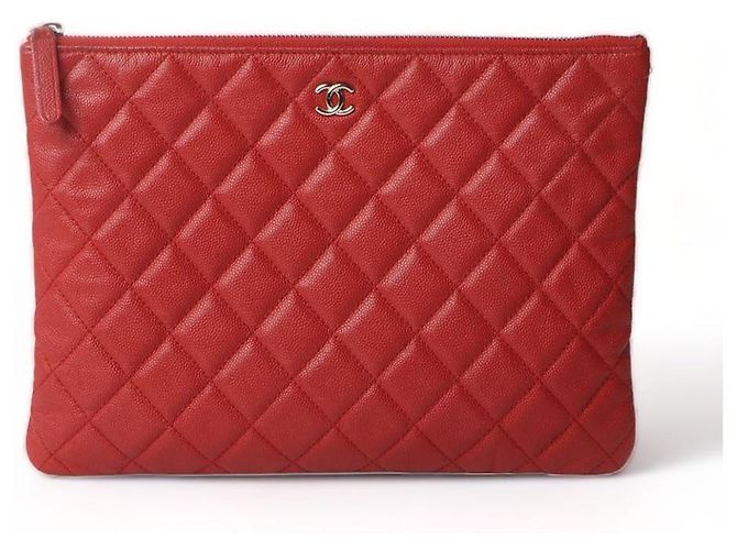 Chanel Clutch Caviar New Rosso