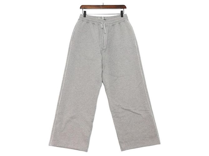 Dior Pantalones de chándal de felpa de algodón gris Castaño