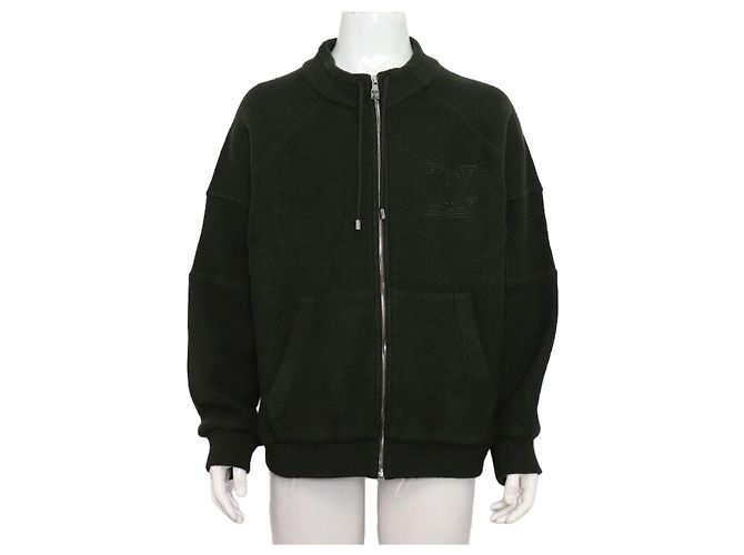 Louis Vuitton Jaqueta de lã texturizada acolchoada masculina Verde