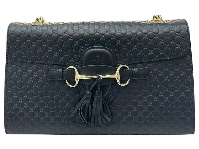 Gucci Borsa a tracolla Micro GG Shima Black Nero