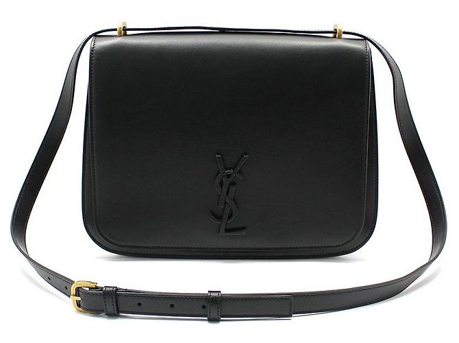 Saint Laurent Black Monogram Spontini Medium Shoulder Bag