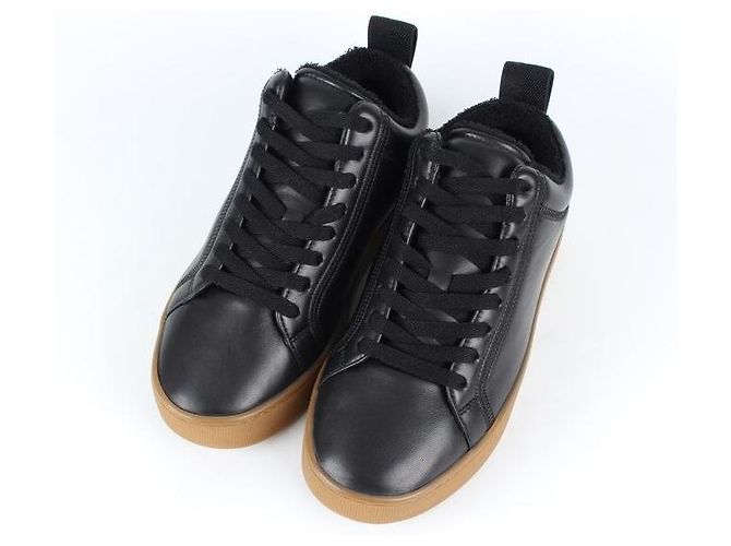 Bottega Veneta Baskets en cuir à plateforme noires