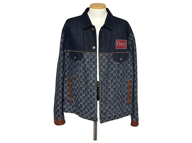 Gucci Washed Logo Denim Jacket Black