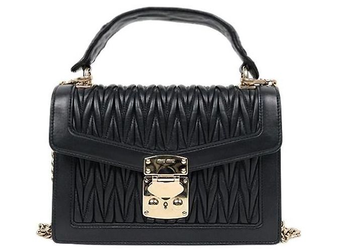 Miu Miu Borsa a Spalla Confidential Matera Nera Nero