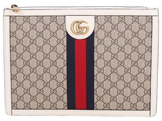 Gucci Pochette Portfolio Large Ophidia Blanc