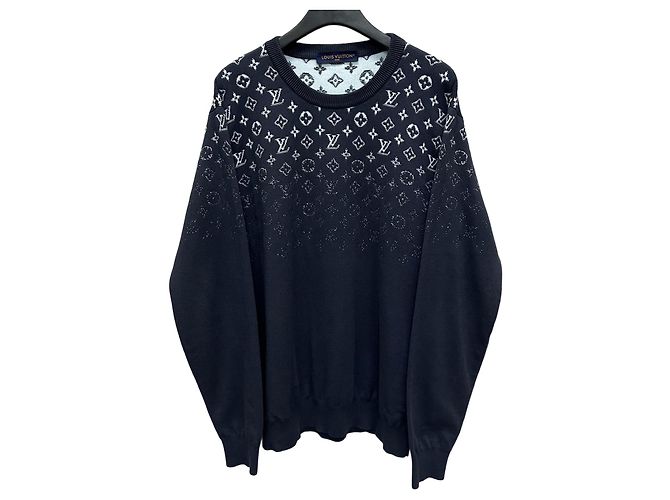 Louis Vuitton Gradient Cotton Crewneck Knit Black