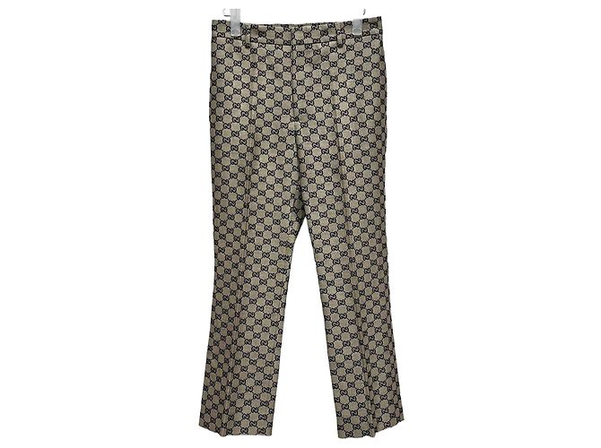 Gucci Pantaloni dritti monogramma GG Multicolore