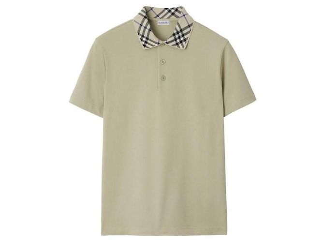 Burberry Polo de algodón de manga corta Dorado
