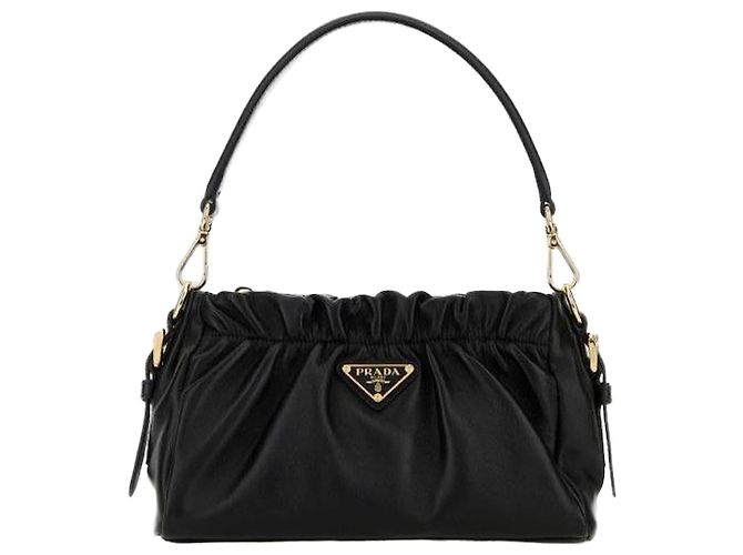 Prada Bolsa de couro Nappa Preto
