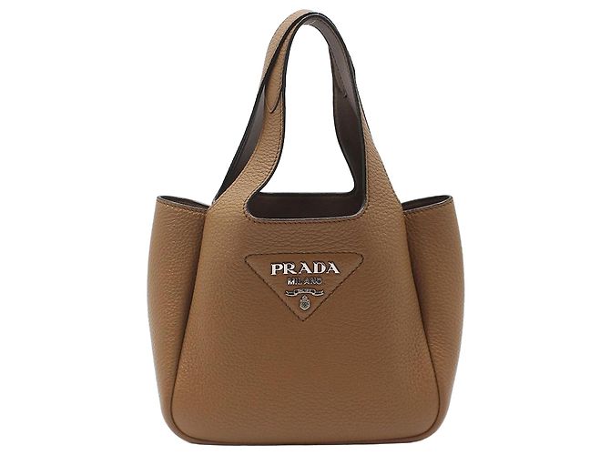 Prada Brauner Vitello Daino Soft Mini Tote Bag