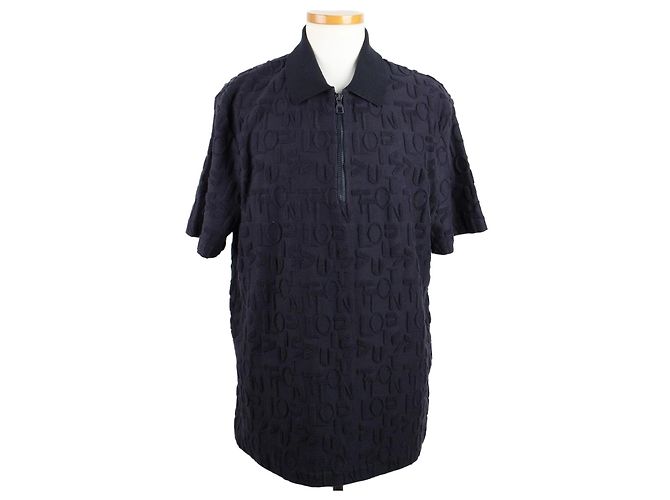 Louis Vuitton Polo de algodón terry azul marino
