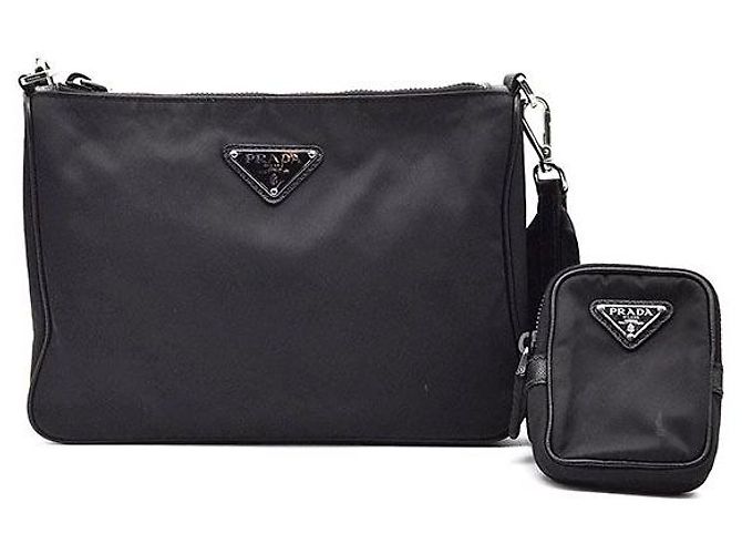 Prada Bolsa transversal em tecido Re-nylon Preto