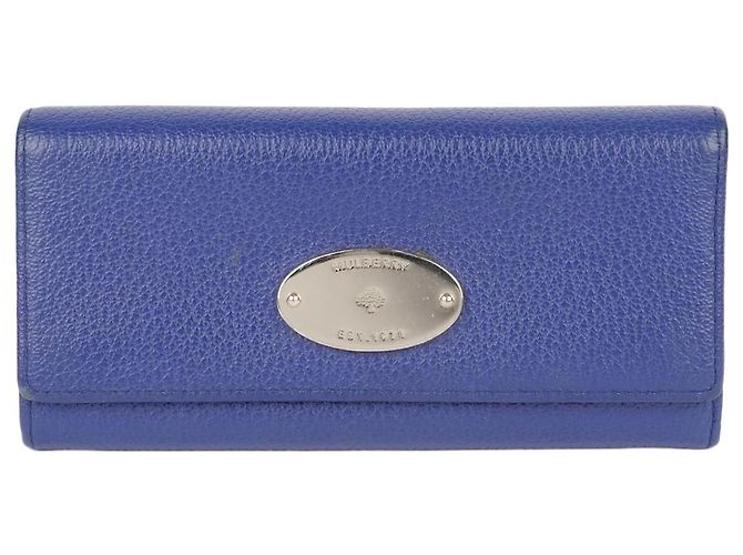 Mulberry Blue Leather Long Wallet