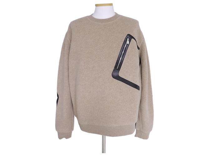 Hermès Leather Patch Men's Sweater White