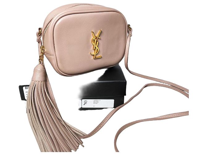 Saint Laurent Mini bolsa transversal Monogram Blogger Rosa claro