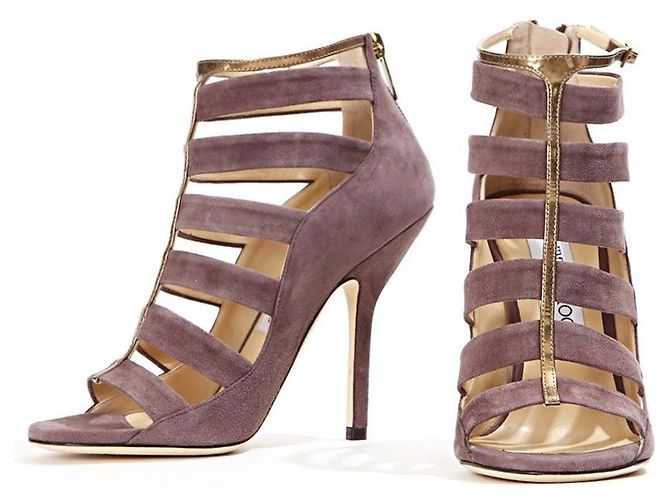 Jimmy Choo Wildleder-Sandalen FATHOM QUARTZ Rot