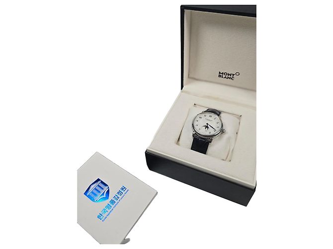 Montblanc Relógio Star Legacy Moonphase em couro Prata