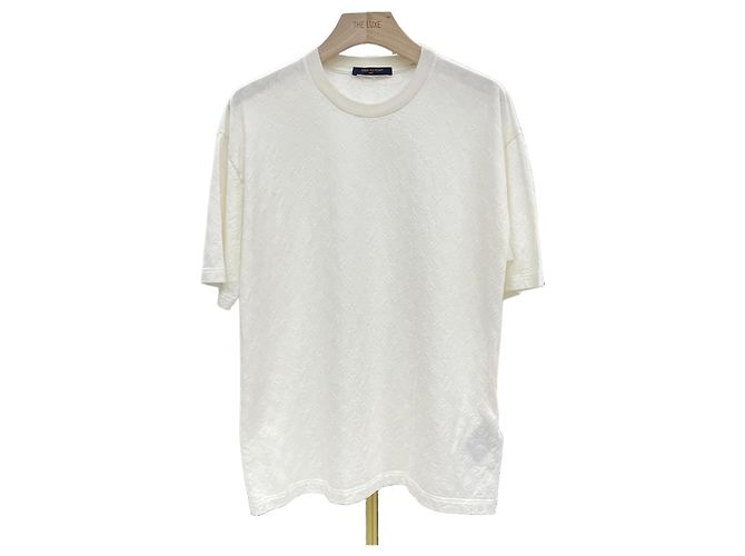 Louis Vuitton Camiseta de manga corta de algodón Monogram Phil Coupe Plata