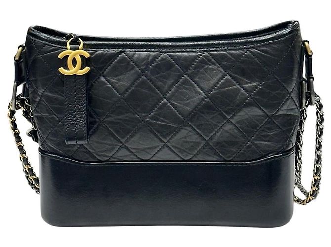 Chanel Sac Hobo Gabrielle Medium Black Series Noir