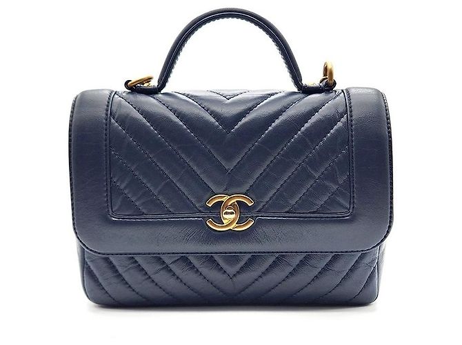 Chanel Borsa a mano e a tracolla con catena Chevron Multicolore
